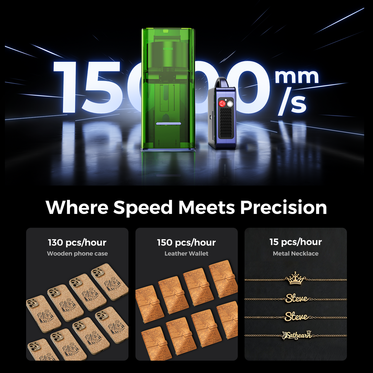 Gweike G3 50W/30W/20W Fiber & 20W Diode Dual Laser Engraver